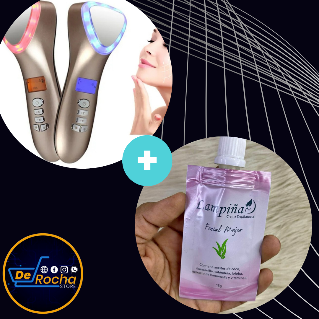 Kit masajeador + crema depilatoria cara